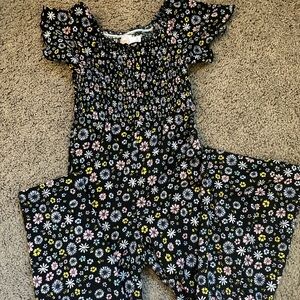 Black and flowers jumpsuit
